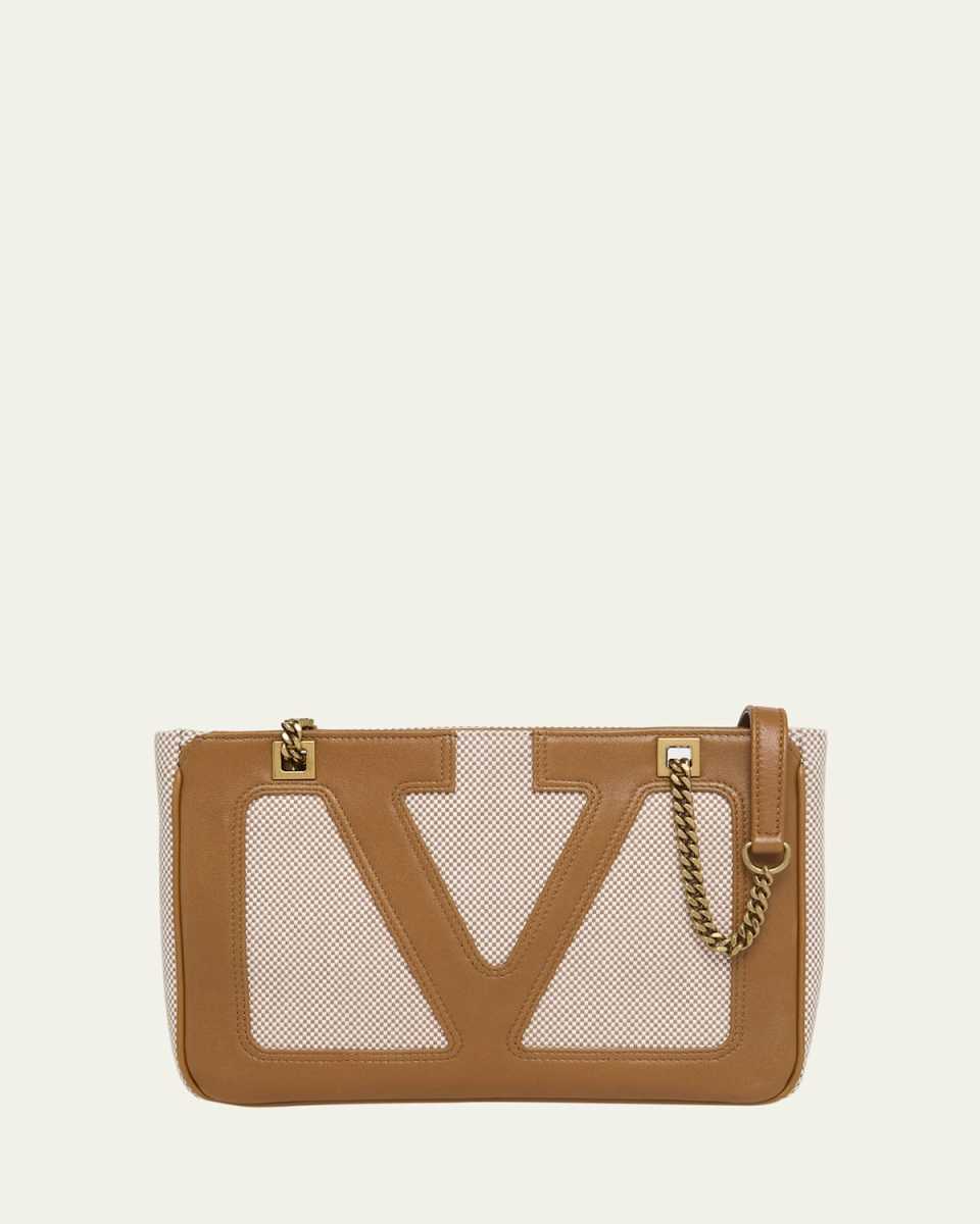 Viva Superstar Small VLOGO Canvas Tote Bag